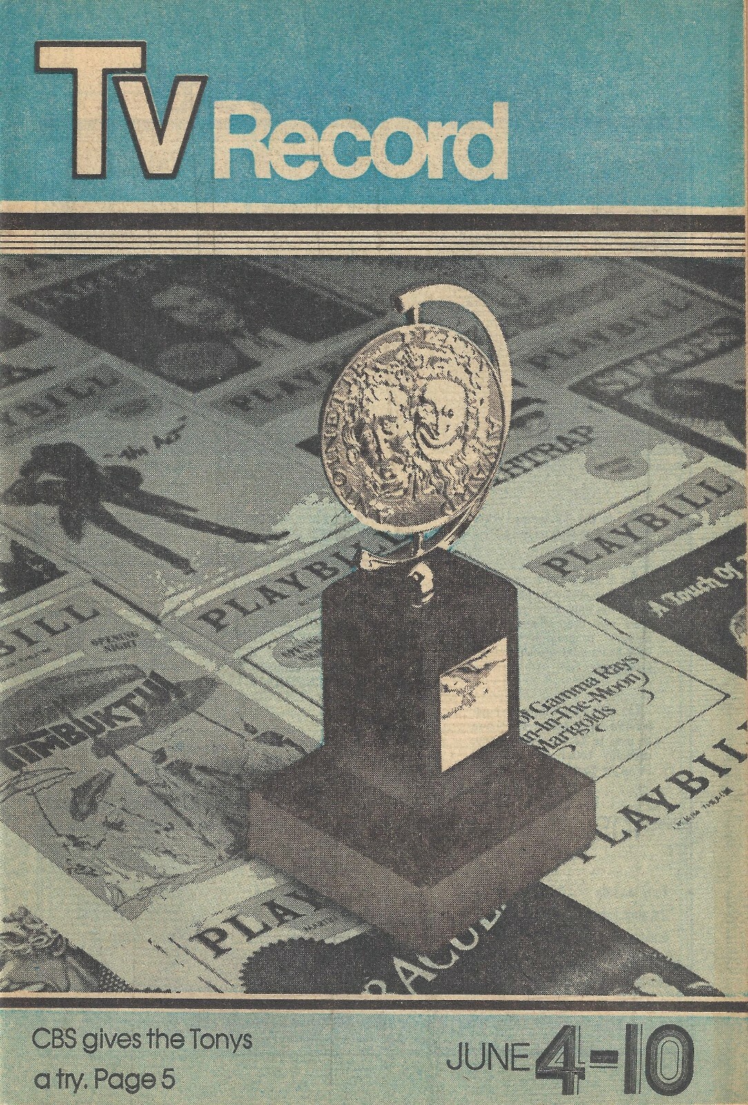 32nd Annual TONY AWARDS Liza Minnelli / Edward Gorey 1978 New Jersey TV Guide