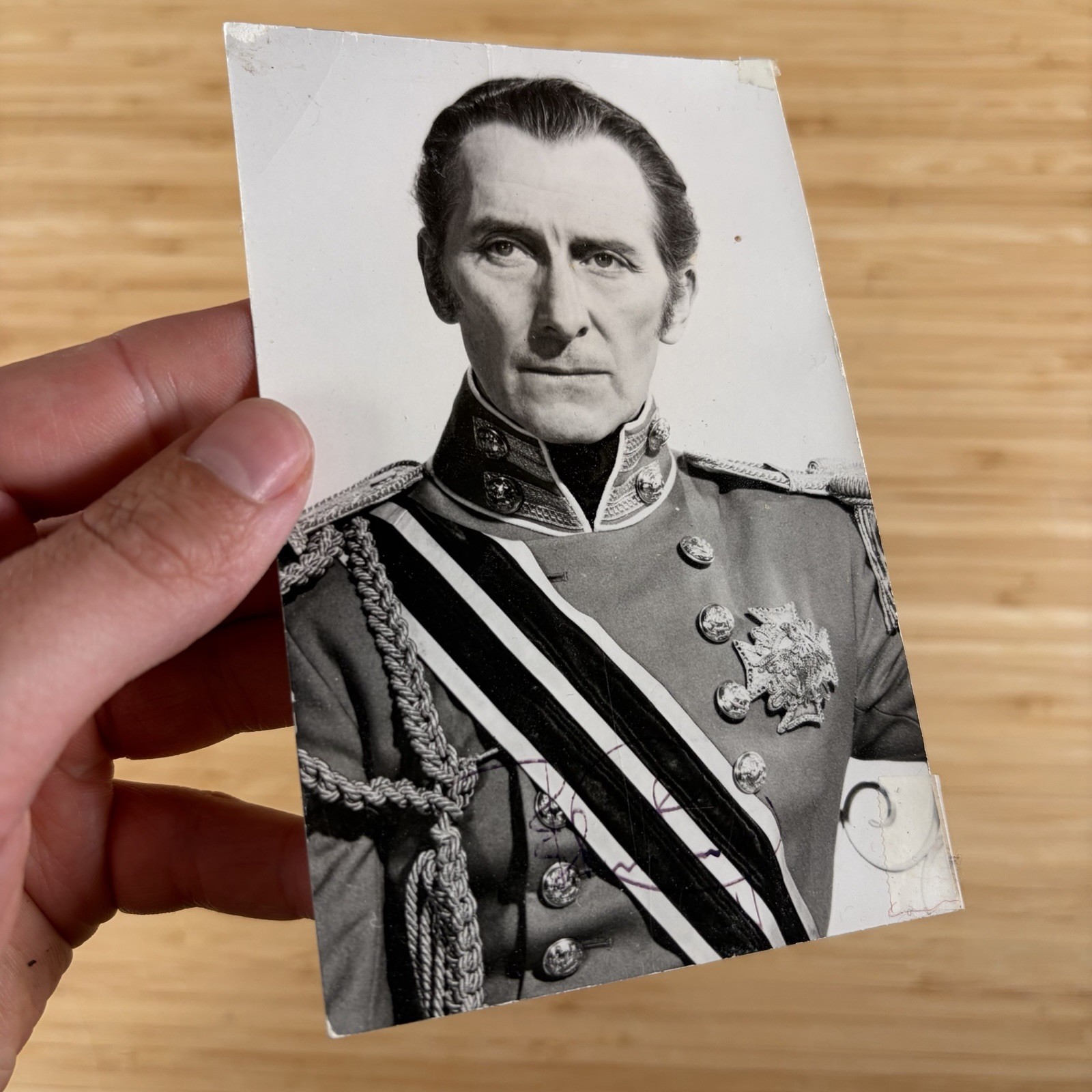 Peter Cushing Signed TWICE Autographed TWICE Photo & Back Vampire Lovers Rare