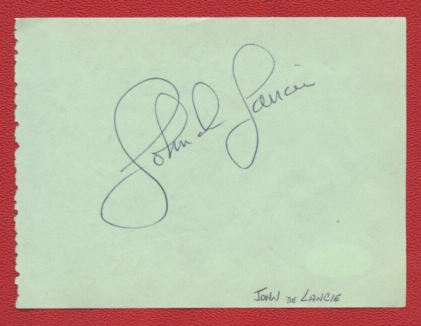 John De Lancie (Star Trek) JSA Authenticated Signed 4×6″ Cut !!