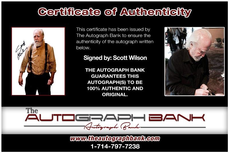 Scott Wilson authentic signed celebrity 8×10 photo W/Cert Autographed 2616d