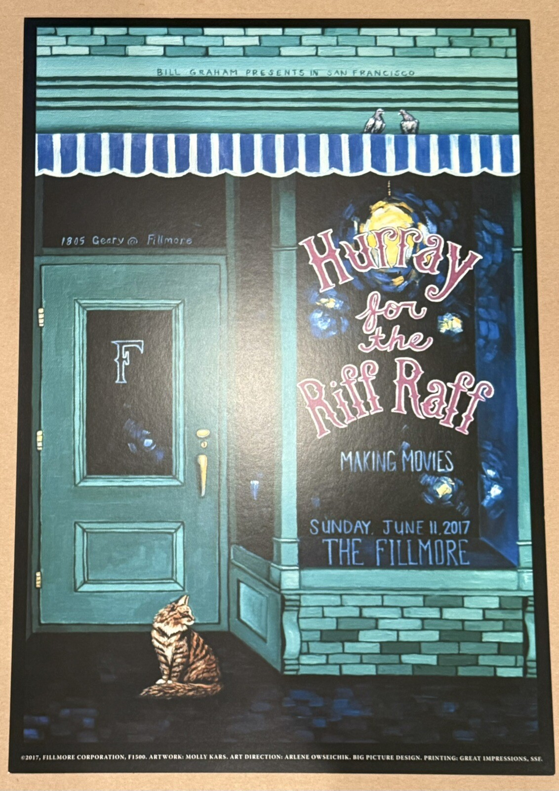 Hurray For The Riff Raff Concert Poster 2017 Fillmore BGP