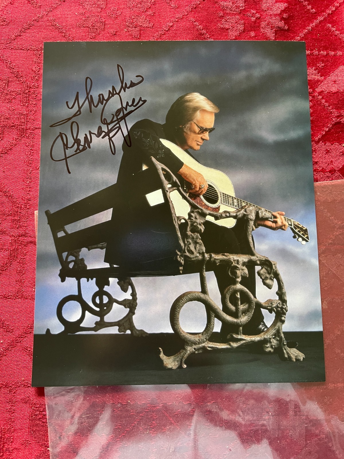 George Jones Autograph 8×10 Photo Country Music Legend Original