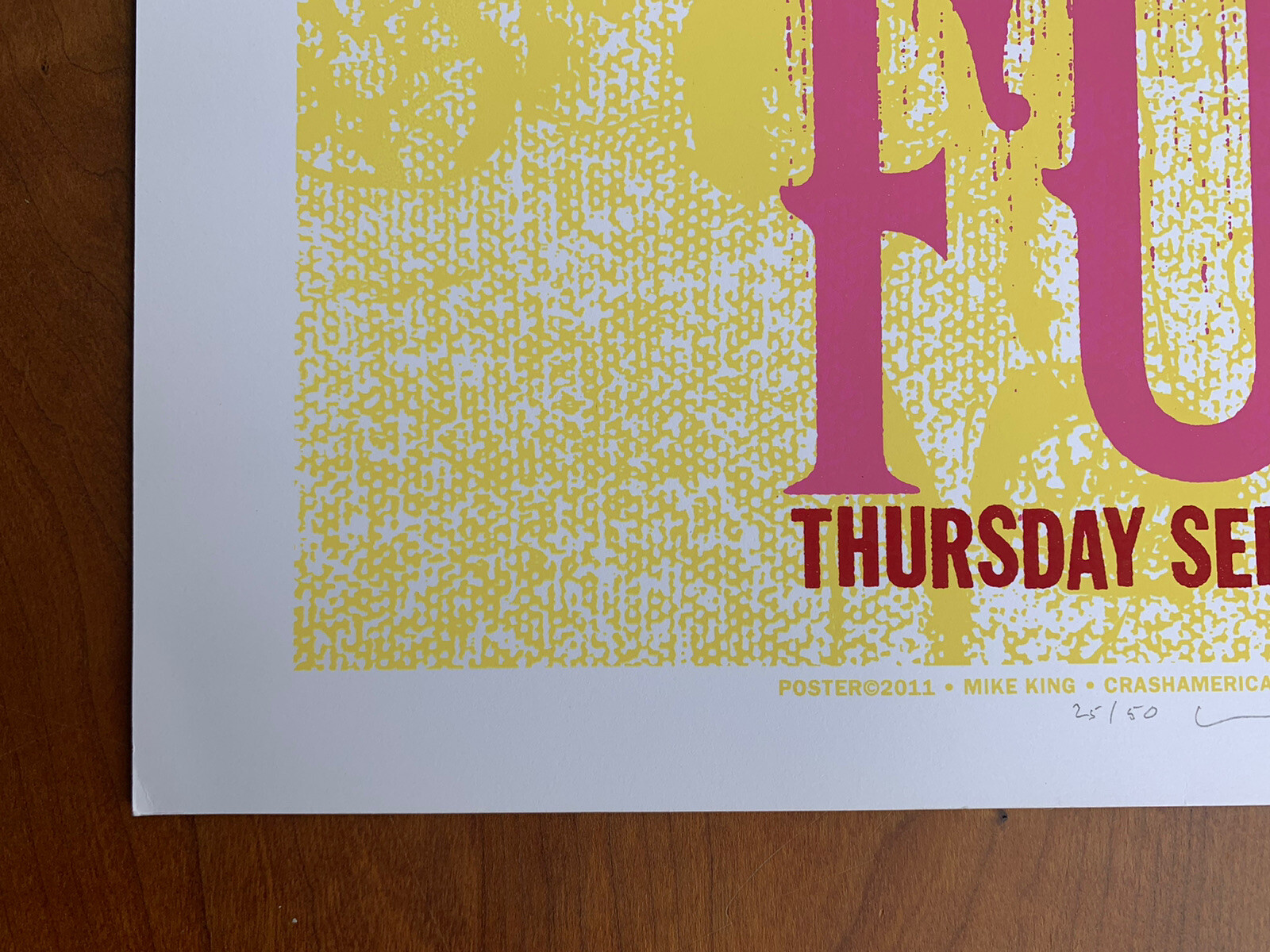2011 Handsome Furs Mike King Signed Poster 17 X 26” Number 25 of 50 MFNW PDX 1st