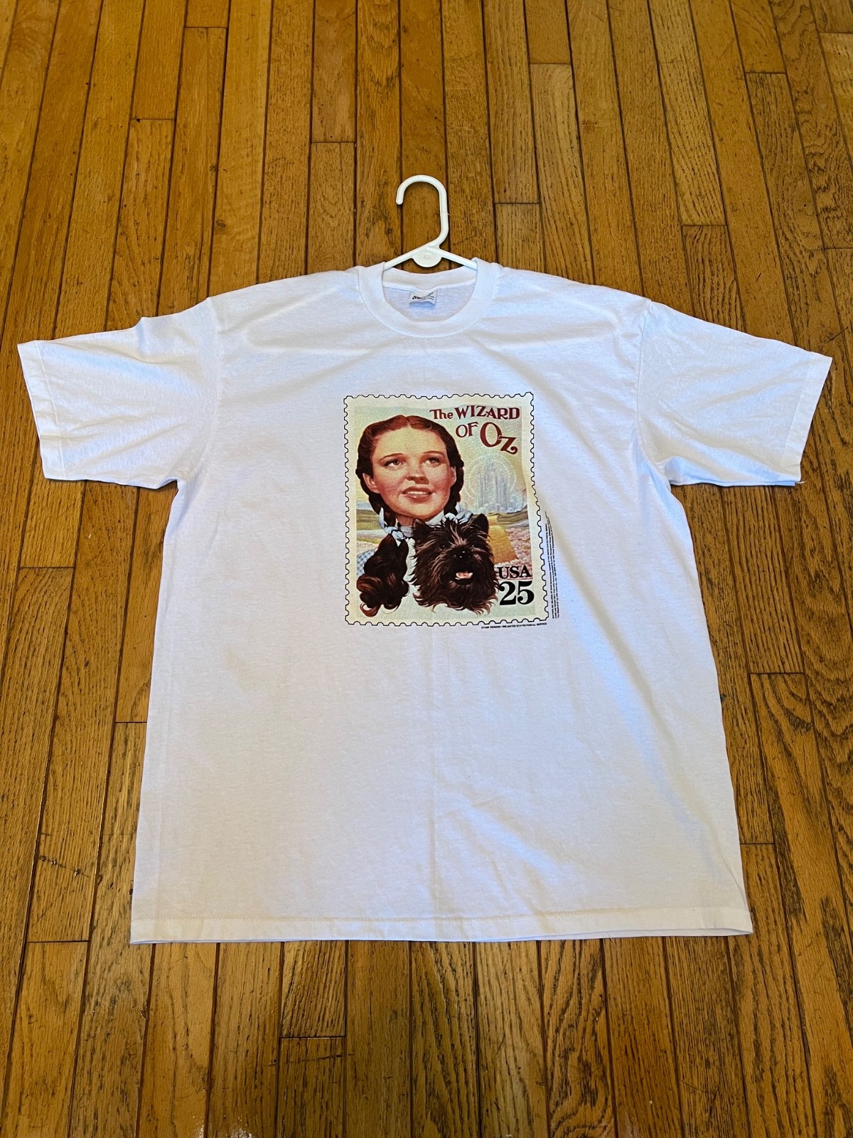 The Wizard of Oz 1990 Postage Stamp T Shirt Dorothy & Toto X-Large 46-48 USA