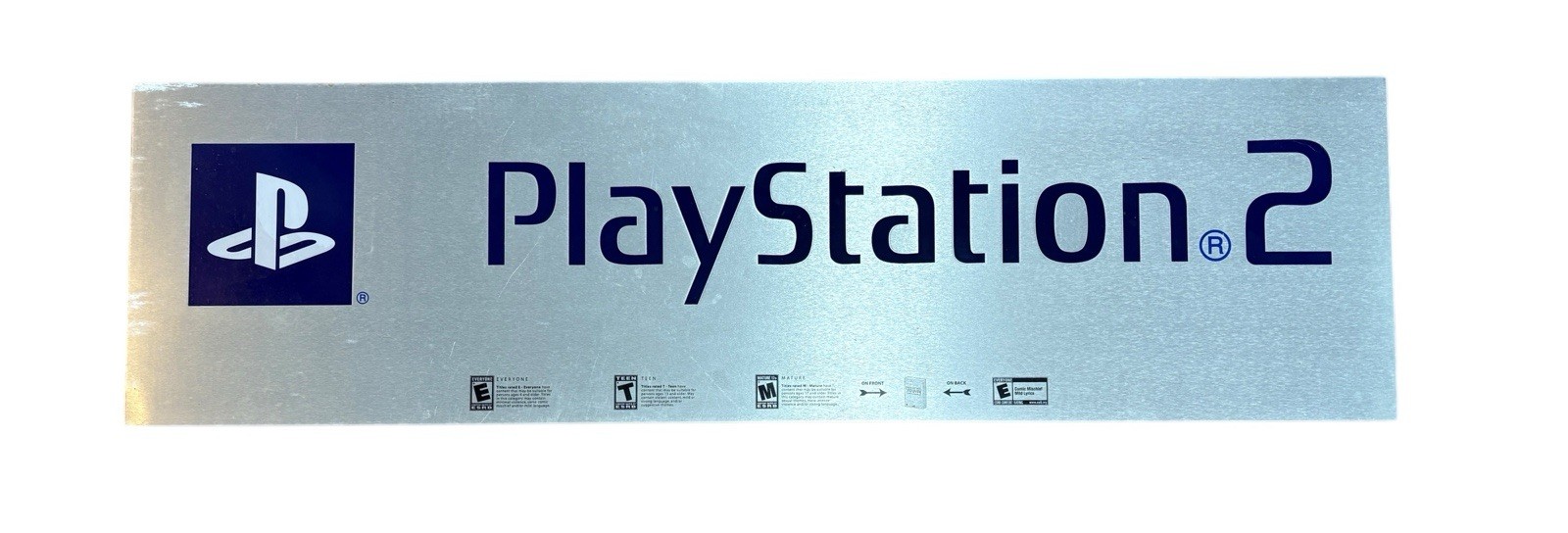 Official PlayStation 2 PS2 Aluminum Metal Store Display Sign Man Cave Rare 4ft