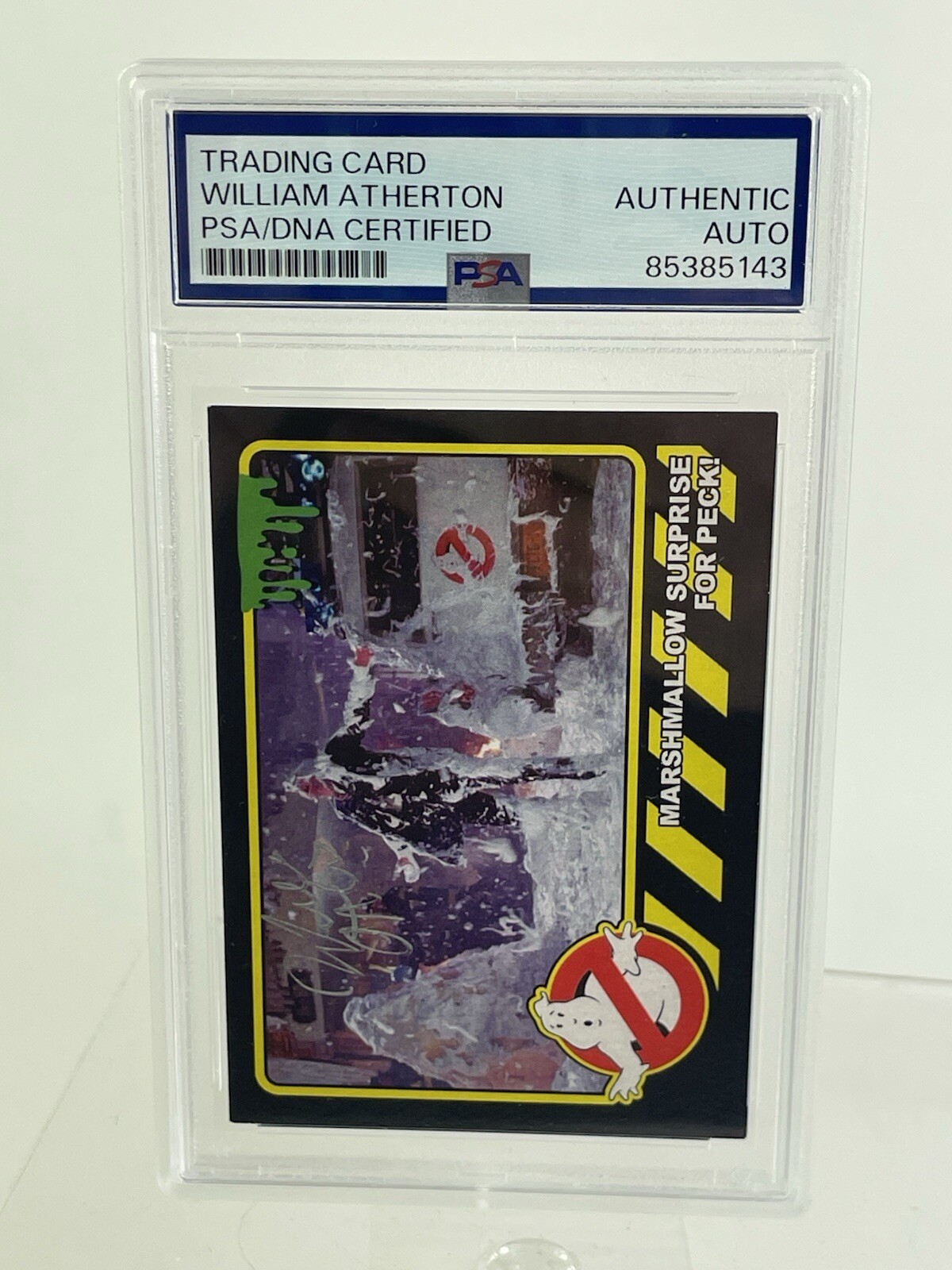 William Atherton Signed Walter Peck Ghost Busters Trading Card Slabbed PSA/DNA