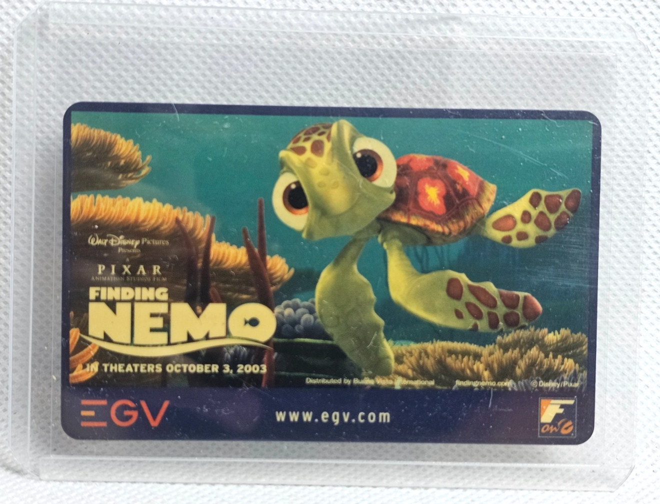 Finding Nemo Thailand Movie Ticket EGV Plastic Card Rare & Phone Card