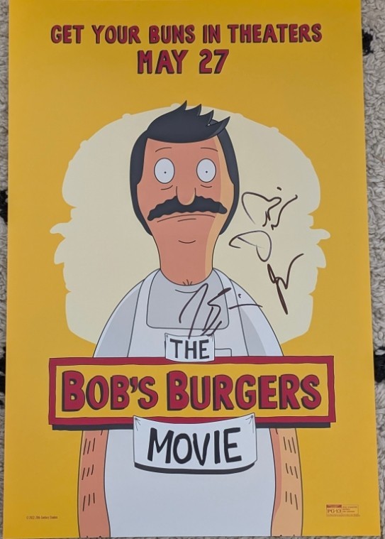 THE BOB’s BURGERS MOVIE signed 12×18 Photo poster JSA Coa H John Benjamin