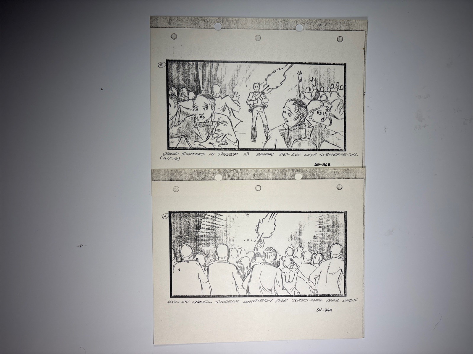 Indiana Jones Temple of Doom storyboard Movie prop CLUB OBI-WAN Star Wars SN-86