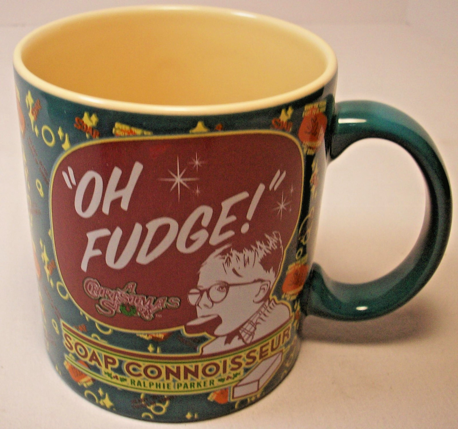 A Christmas Story Ralphie OH FUDGE! SOAP CONNOISSEUR Jumbo Christmas Mug: EXC:NR