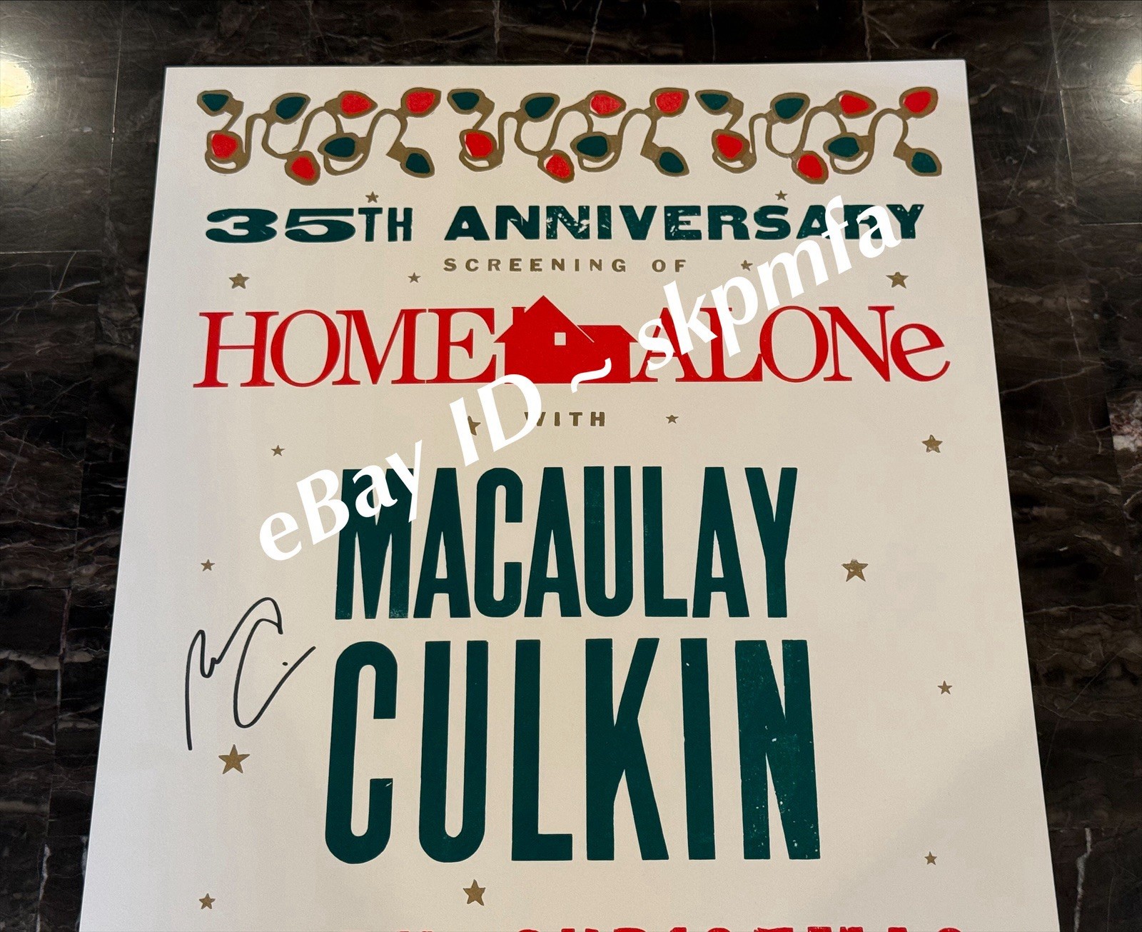 MACAULAY CULKIN Poster SIGNED HOME ALONE 35th Anniversary 💯 OFFICIAL Merch!