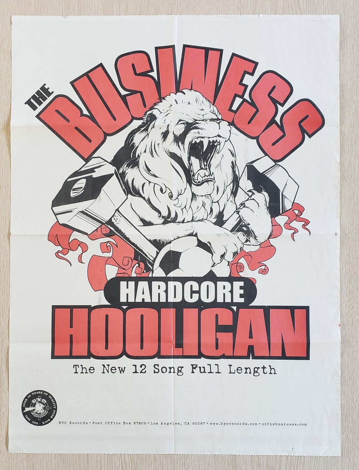 The Business Hardcore Hooligan Original 2003 17×23 Record Label Promo Poster