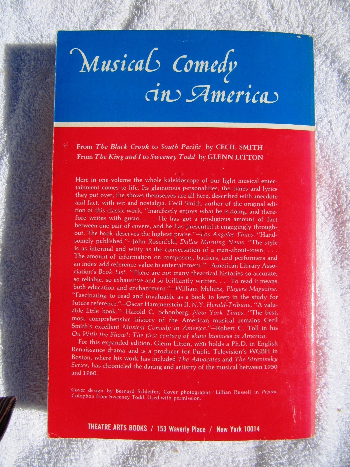 Cecil SMITH Glenn Litton MUSICAL COMEDY IN AMERICA: Vaudeville Broadway Theater