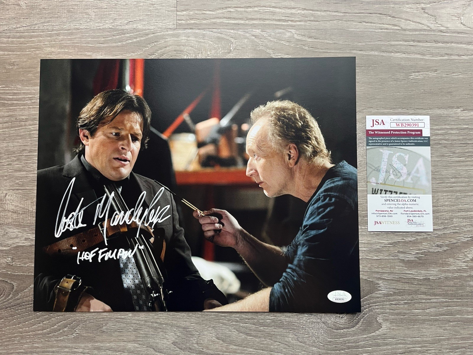 Costas Mandylor Signed Saw 11×14 Photo JSA COA Detective Hoffman Jigsaw Horror
