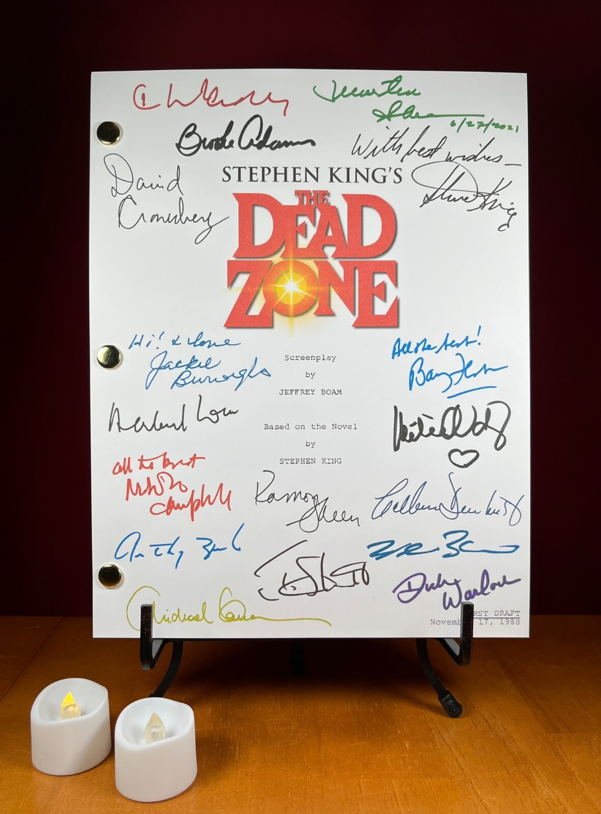 The Dead Zone Script Signed – Autograph Reprints – 118 Pages – Stephen King