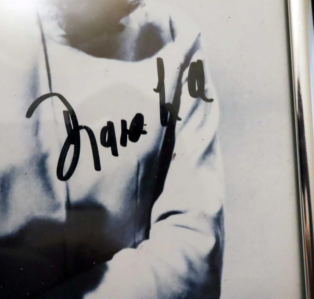 Patrick Macnee & Diana Rigg Dual Signed Photos The Avengers John Steed & Emma