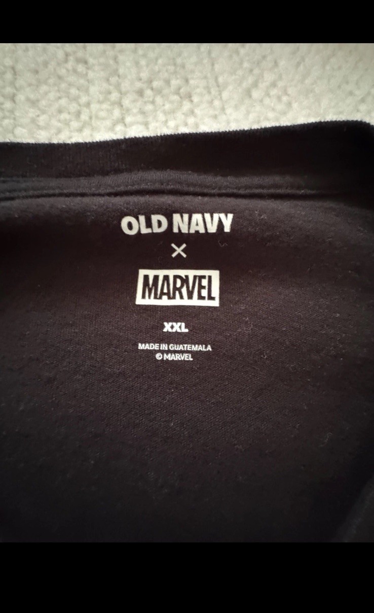 Old Navy x Marvel Doctor Doom Men’s Black Graphic Logo Crew Neck T-Shirt XXL