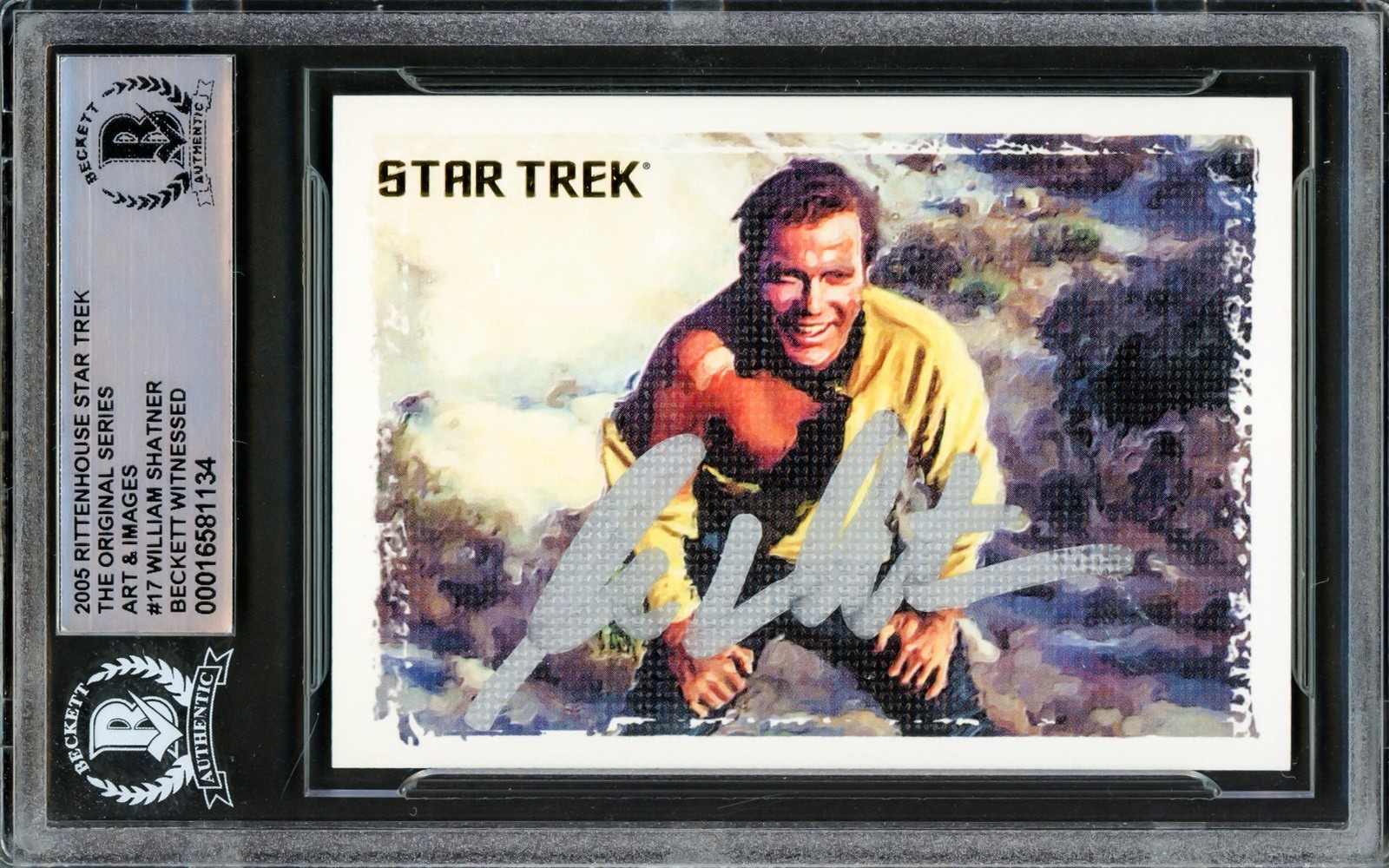 William Shatner Signed 2005 Rittenhouse Art & Images Card 17 Star Trek Beckett