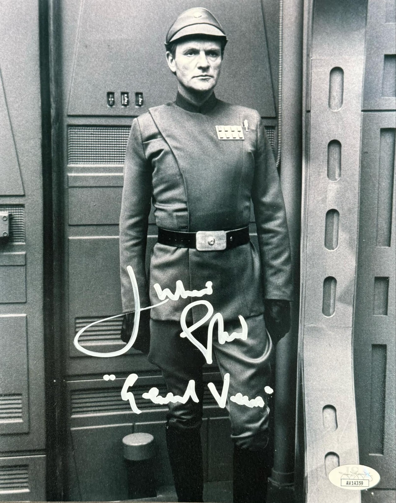 JULIAN GLOVER SIGNED GENERAL VEERS 8X10 PHOTO STAR WARS EMPIRE STRIKES BACK JSA