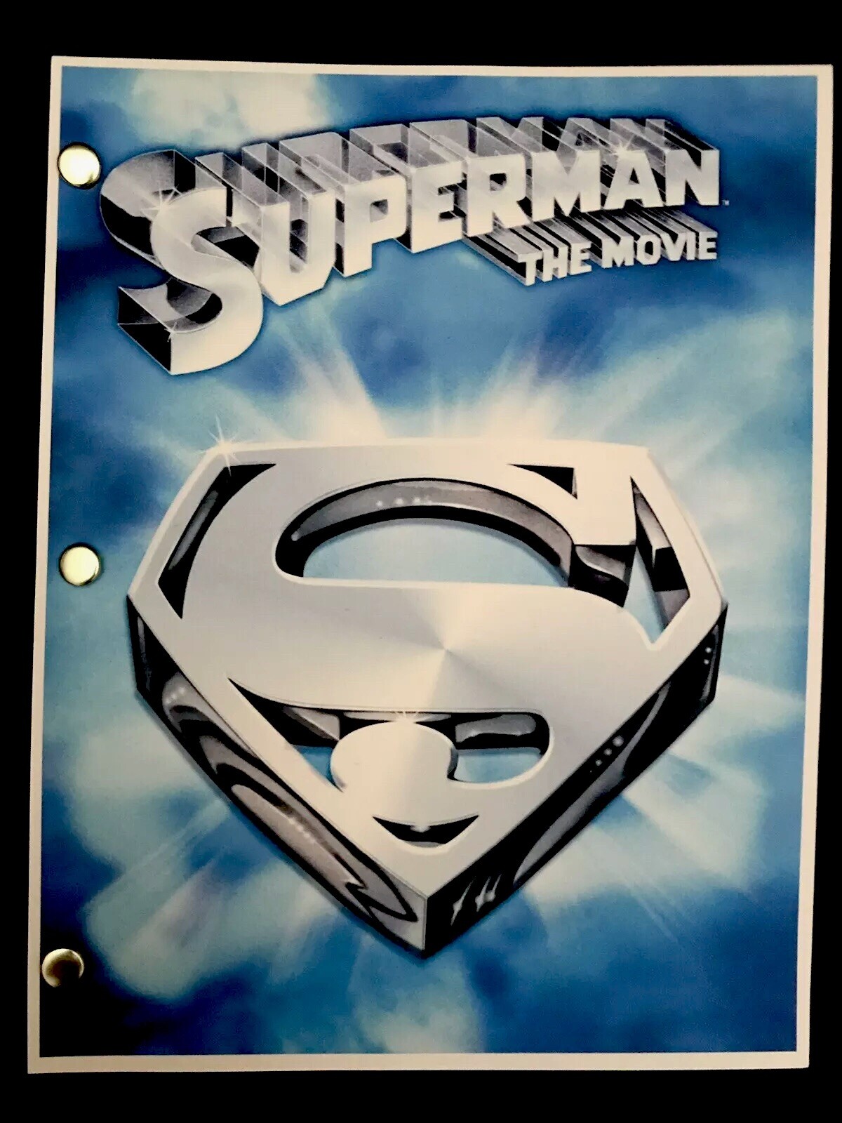 Warner Bros™ SUPERMAN I (1978) Movie Script LEX LUTHOR Rare Screenplay