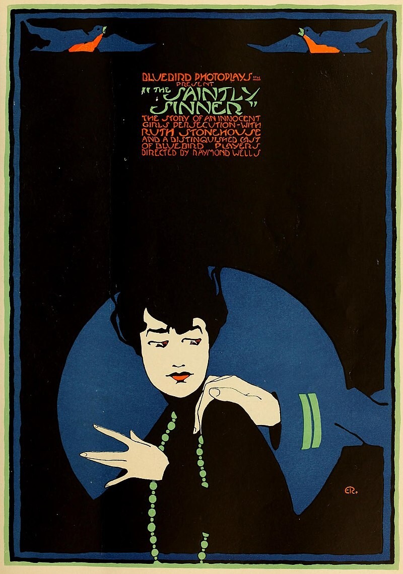 RUTH STONEHOUSE – Saintly Sinner – 1917 Movie Poster Image – 5 x 7 in Print