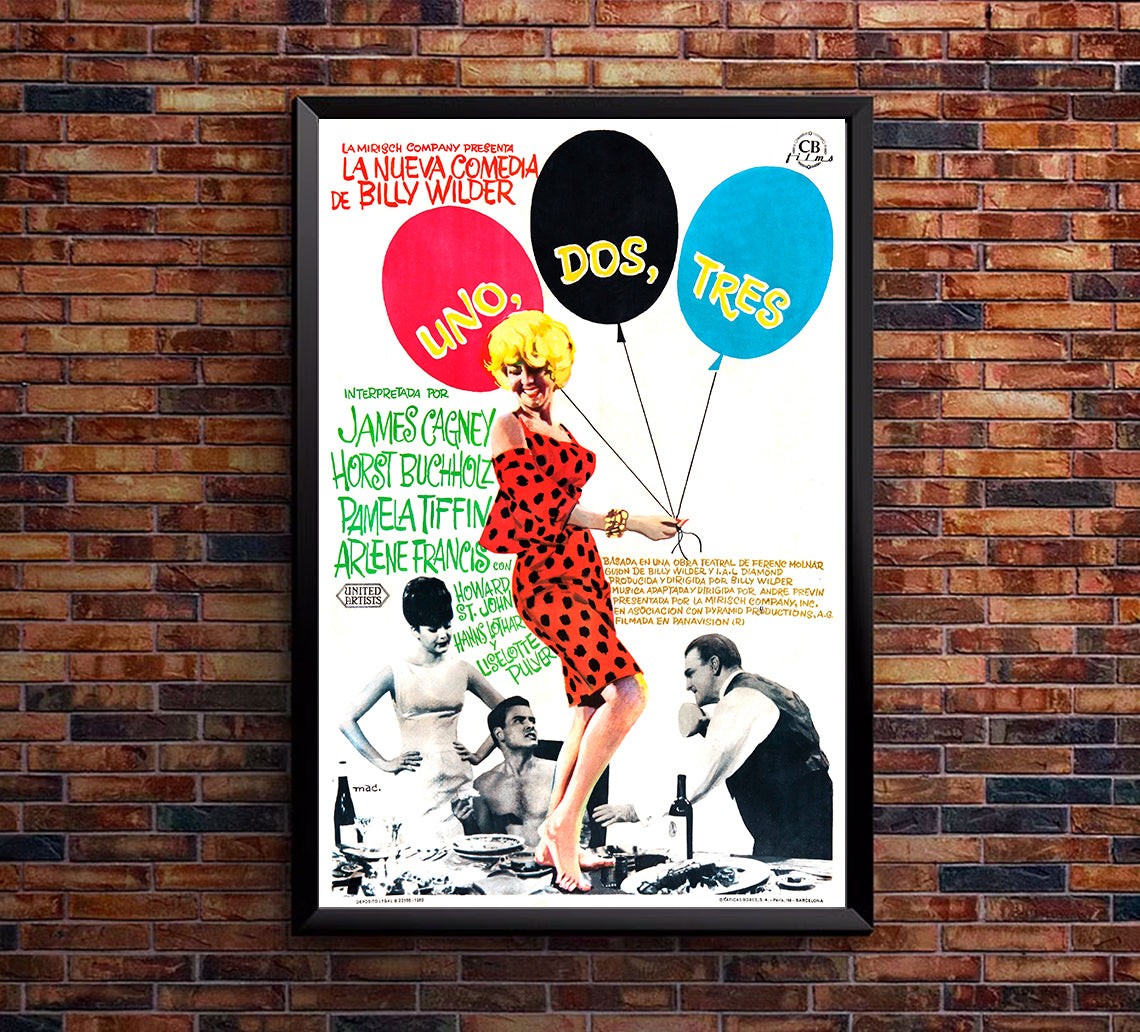 One, Two, Three 1961 – James Cagney – Spain – Classic Movie Poster