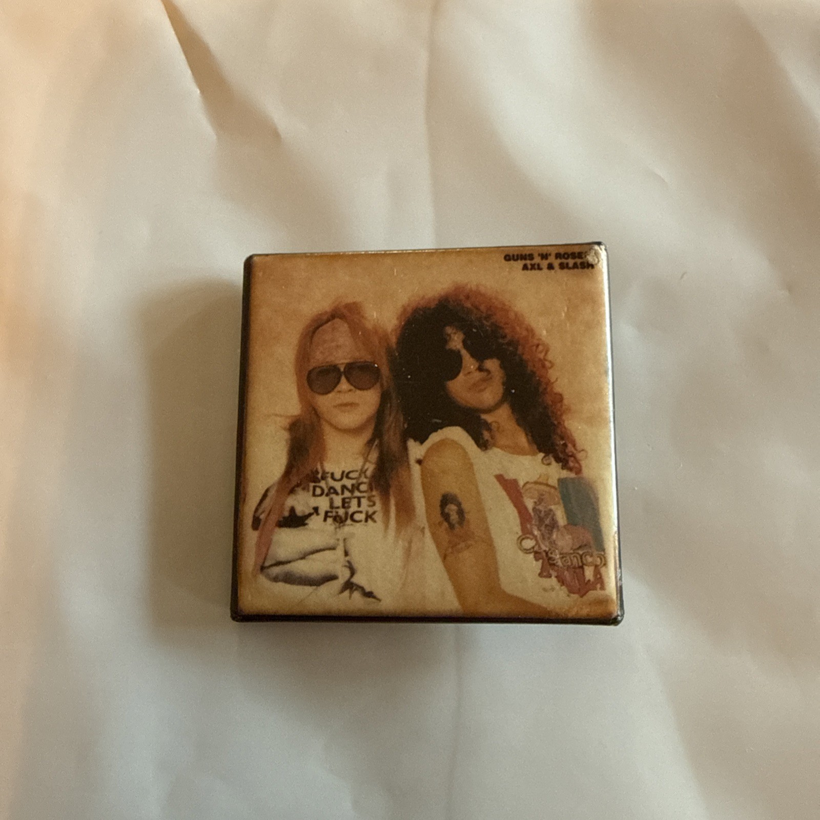 Vintage 90s Guns and Roses Lapel Pin Rock Pin Axle & Slash 1.5” Rare HTF