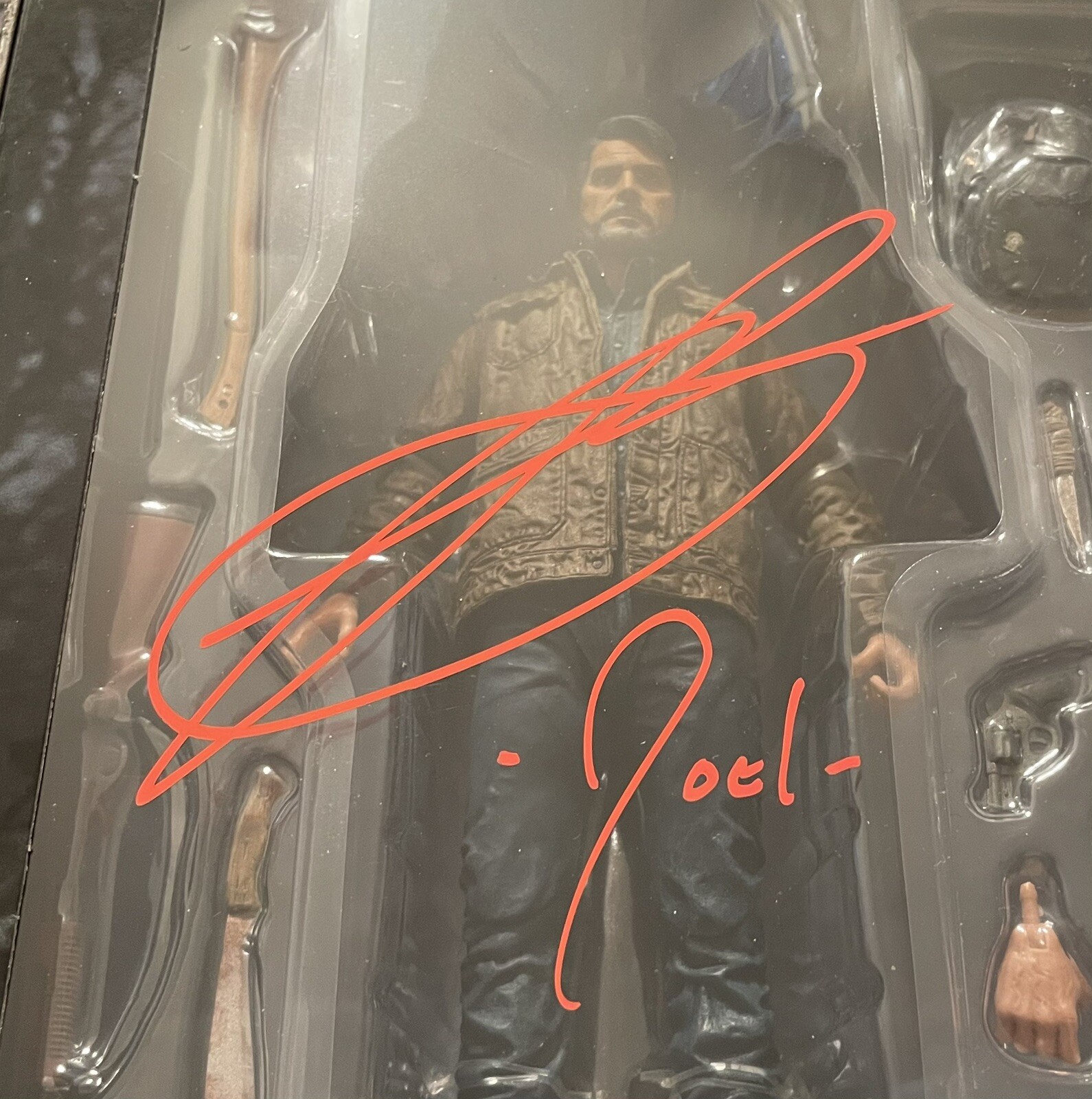 Troy Baker Signed Neca Figure Last of Us 2 Joel/Ellie Autograph JSA COA WITNESS