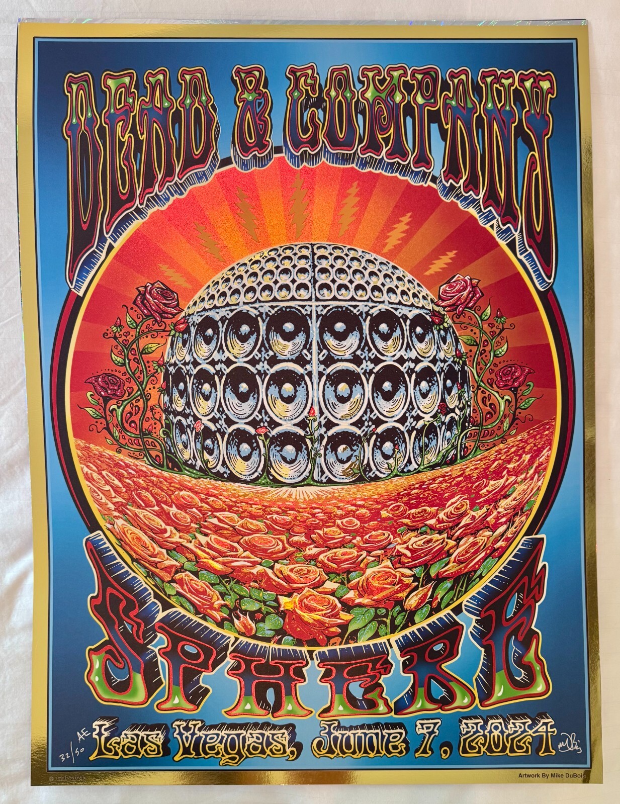 Dead & Company – Sphere Las Vegas 2024 Lava Foil Poster / Michael DuBois (AE 50)