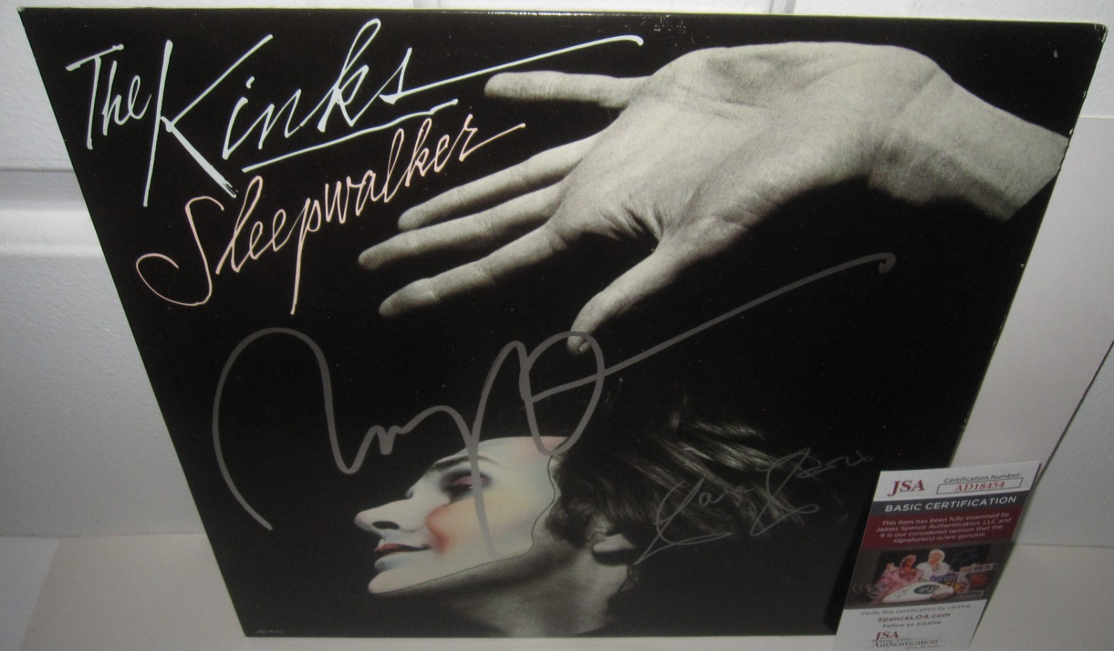 THE KINKS SIGNED SLEEPWALKER ALBUM RAY DAVIES DAVE ROCK AUTOGRAPH VINYL JSA X2