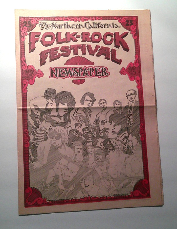 *1968 RARE FOLK-ROCK FEST. PAPER – THE DOORS – JEFFERSON AIRPLANE –JANIS JOPLIN*