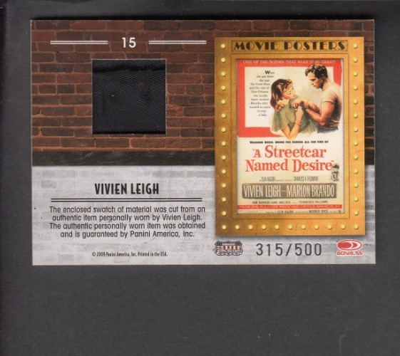 2009 Donruss Americana – Vivien Leigh Worn Swatch #315/500