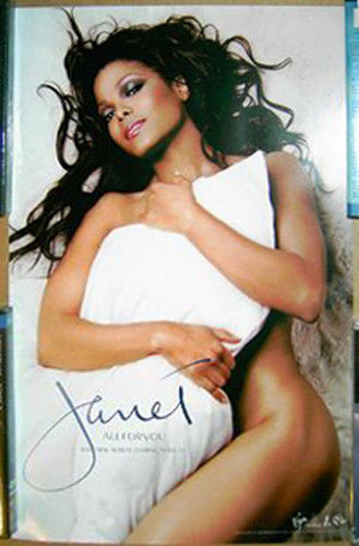 JANET JACKSON All For You 2000 promo POSTER nude pose — 12 x 18 inches