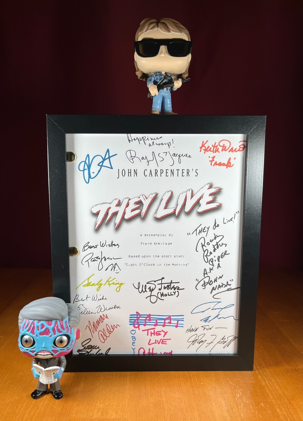 They Live Script Signed – Autograph Reprints – Roddy Piper – John Carpenter