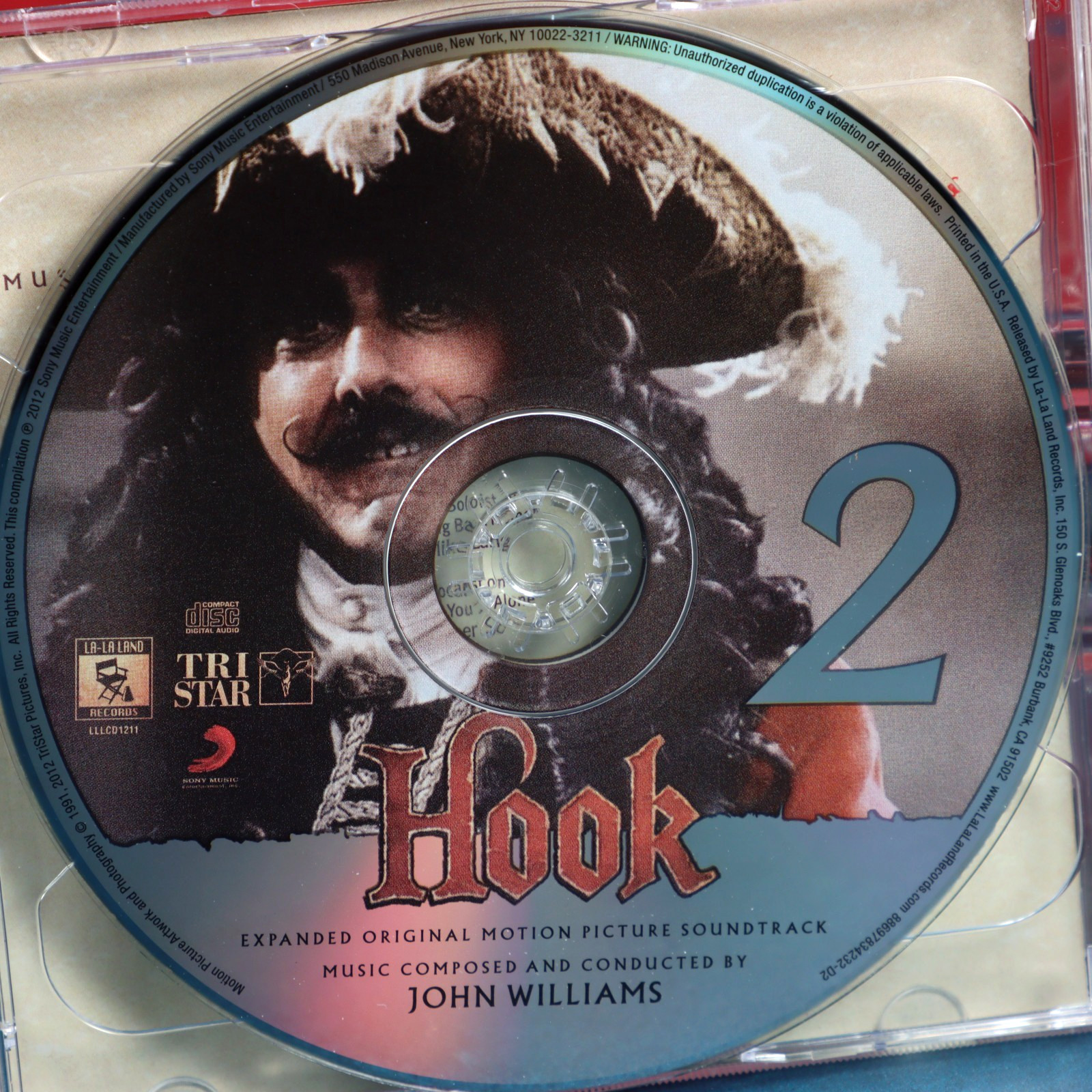 John Williams Hook Soundtrack 2-CD Set LE 5000 La-La Land Records 2012 Pre-Owned