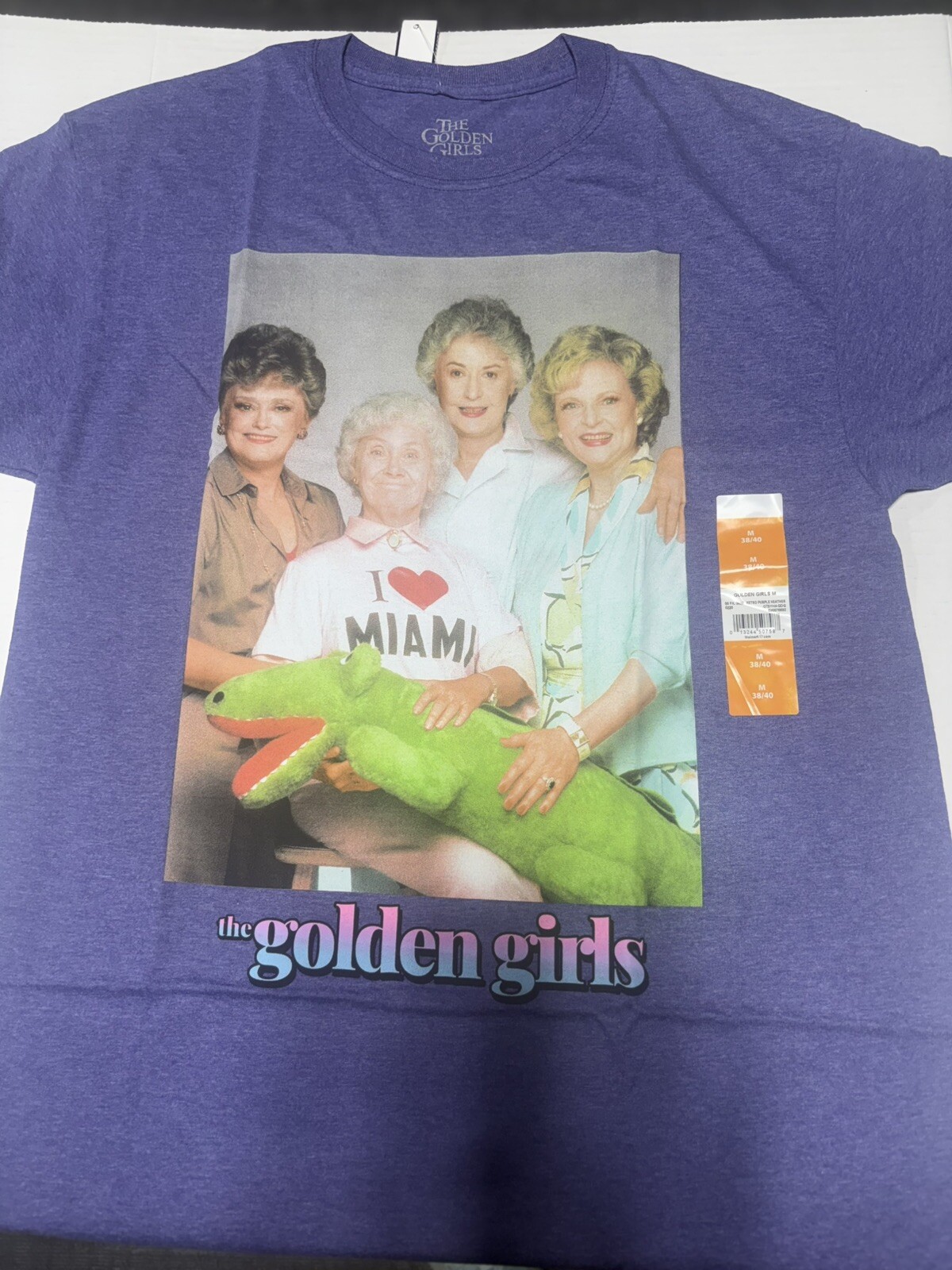 The Golden Girls TV Show I Love Miami Purple Graphic T-Shirt Size M
