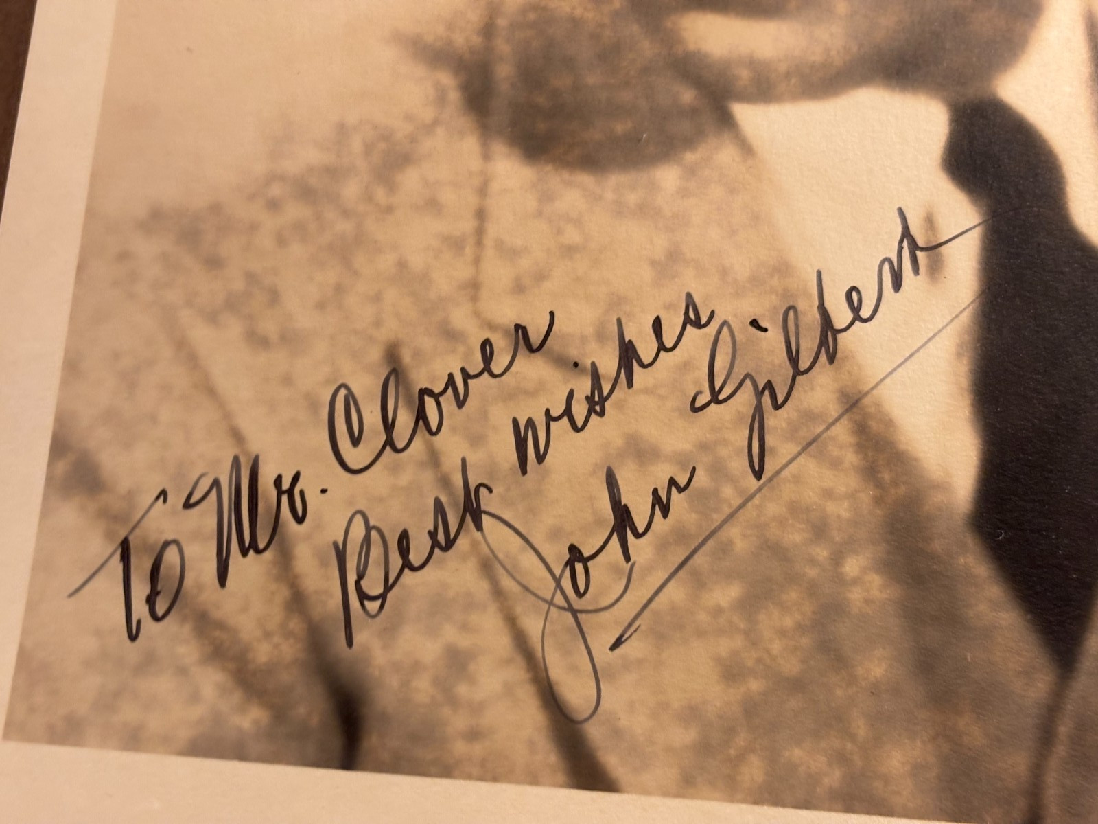 John Gilbert Very Rare Early Autographed 8/10 Photo 20s Flesh and Devil