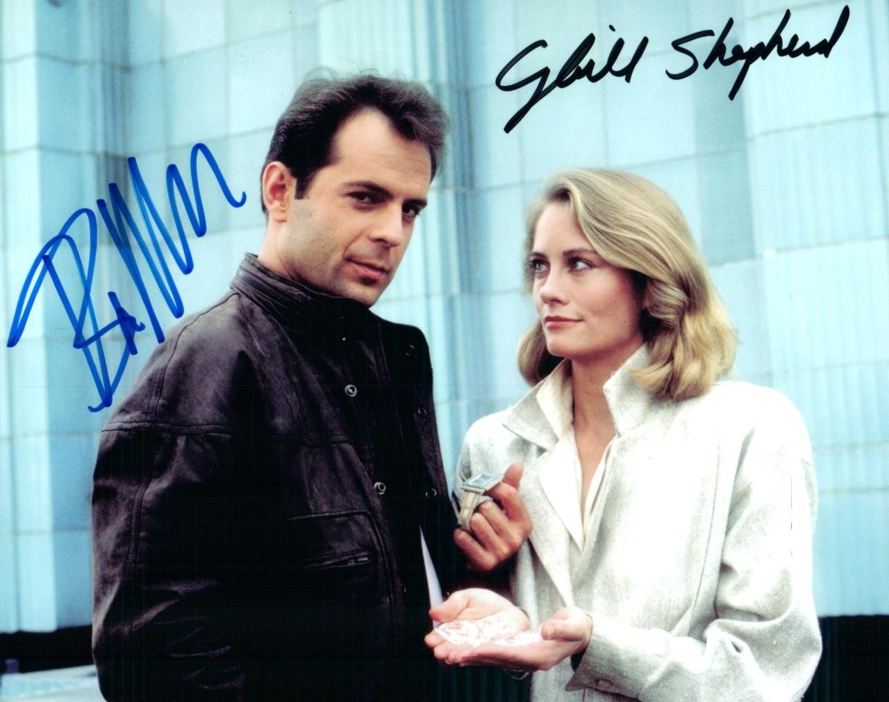 Bruce Willis Cybill Shepherd 8×10 signed Photo autographed Picture + COA