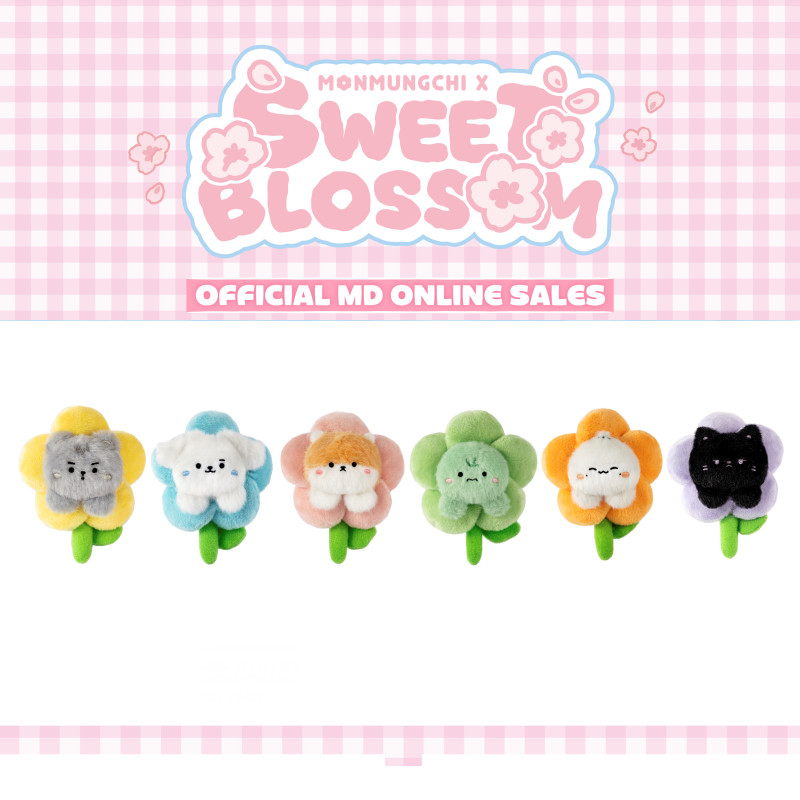 PRE-ORDER MONSTA X [ MONMUNGCHI x SWEET BLOSSOM ] MINIMINI FLOWER PLUSH KEYRING