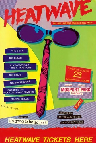 Heat Wave 1980 New Wave Outdoor Concert Poster Print Toronto CA