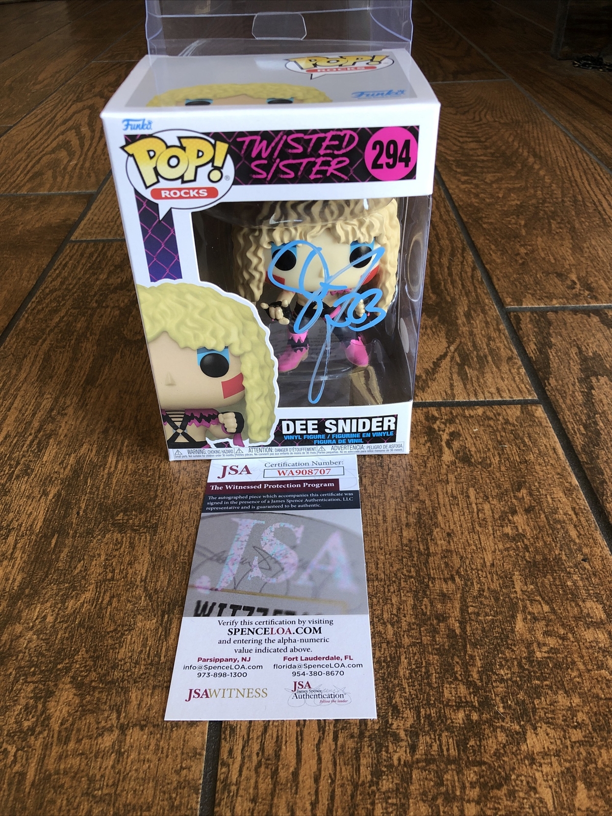 Twisted Sister Dee Snider Signed Funko Pop Heavy Metal #294 JSA Witnessed COA