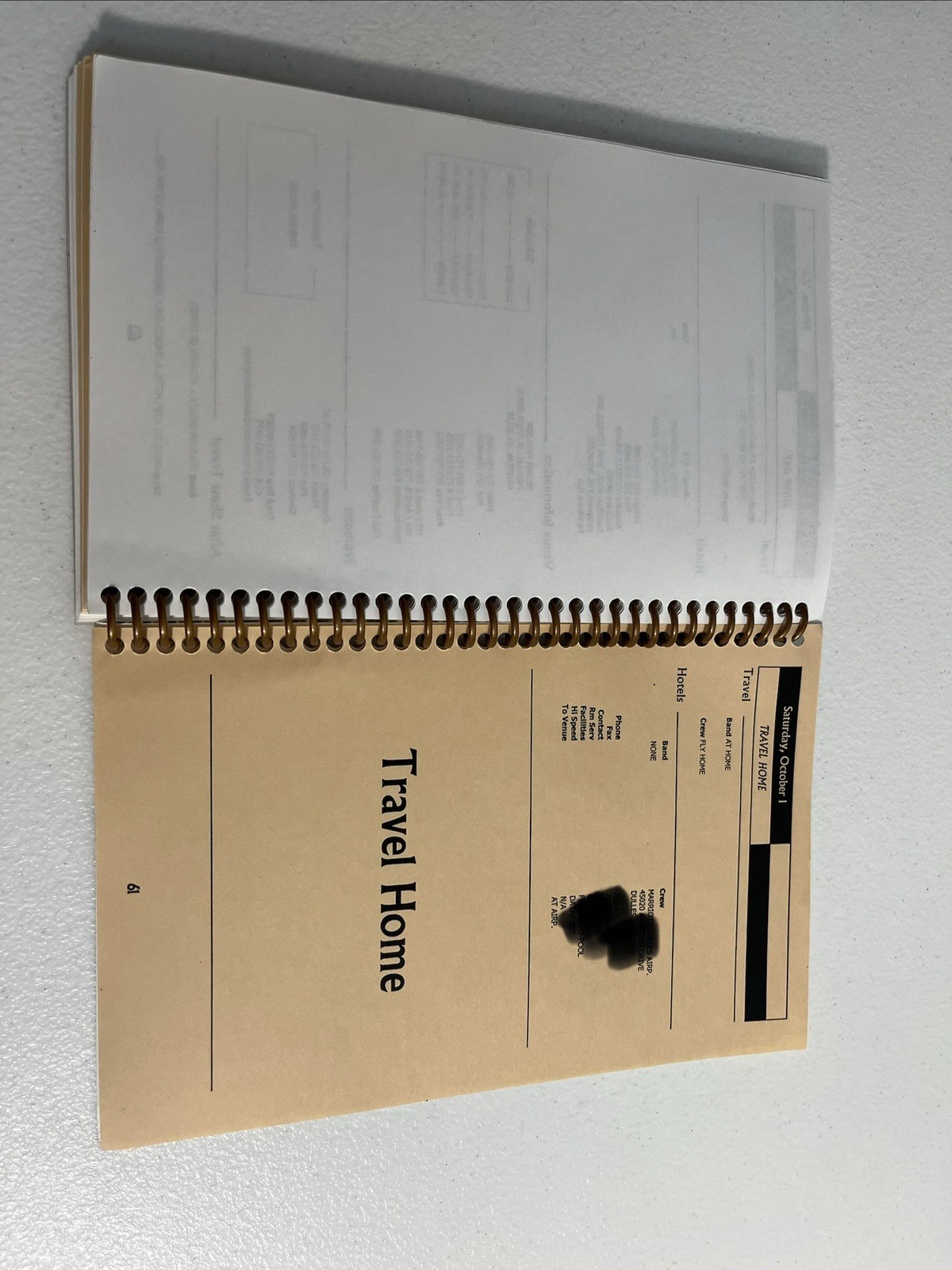 Coldplay Twisted Logic North America Summer 2005 Original Crew Tour Itinerary