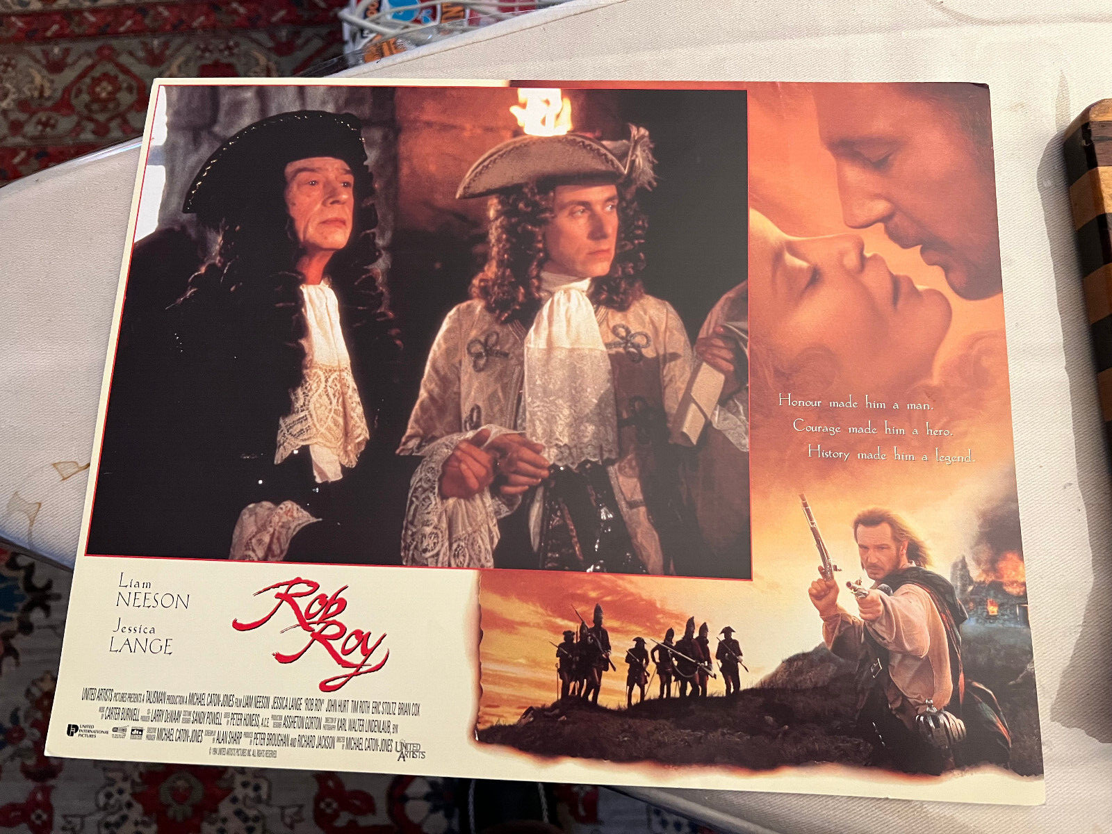 Rob Roy 1994 United Artists 11×14″ war lobby card John Hurt Tim Roth Scotland
