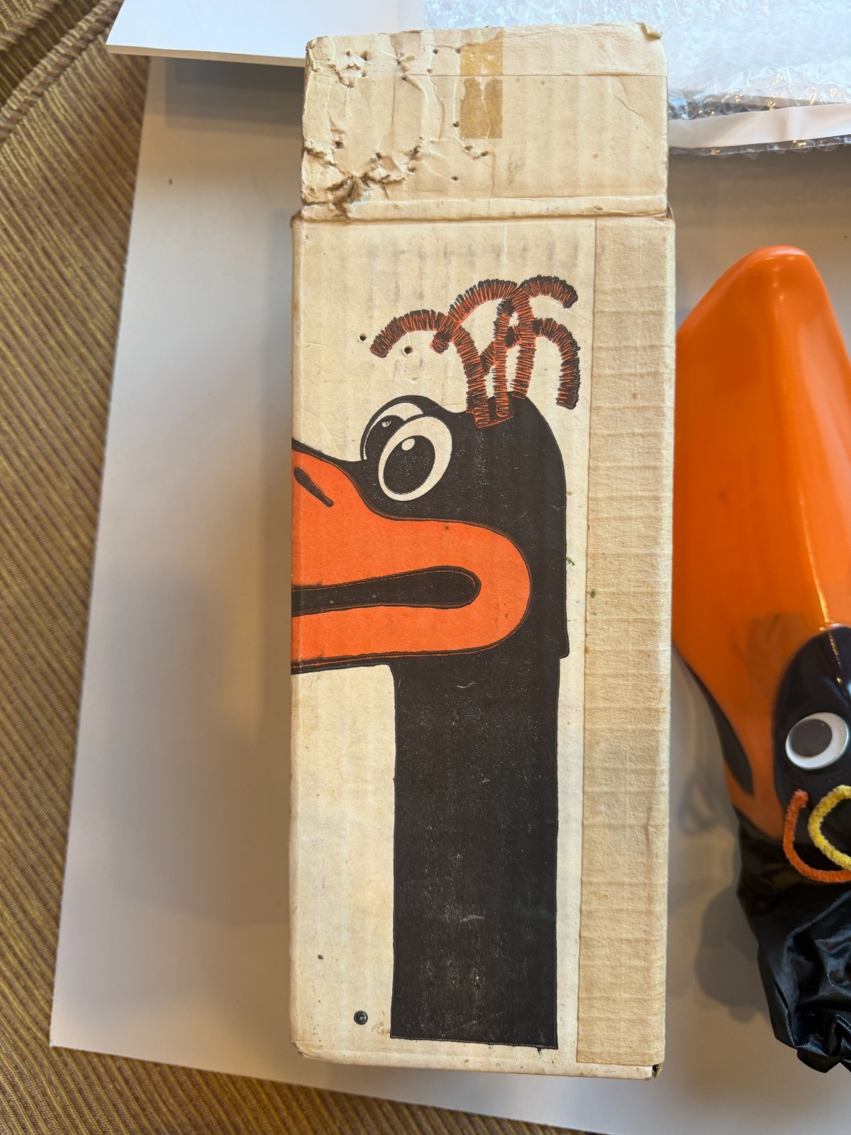 1972 Willie the Duck Puppet Original Box Paperwork WIIC TV 11 Pittsburgh