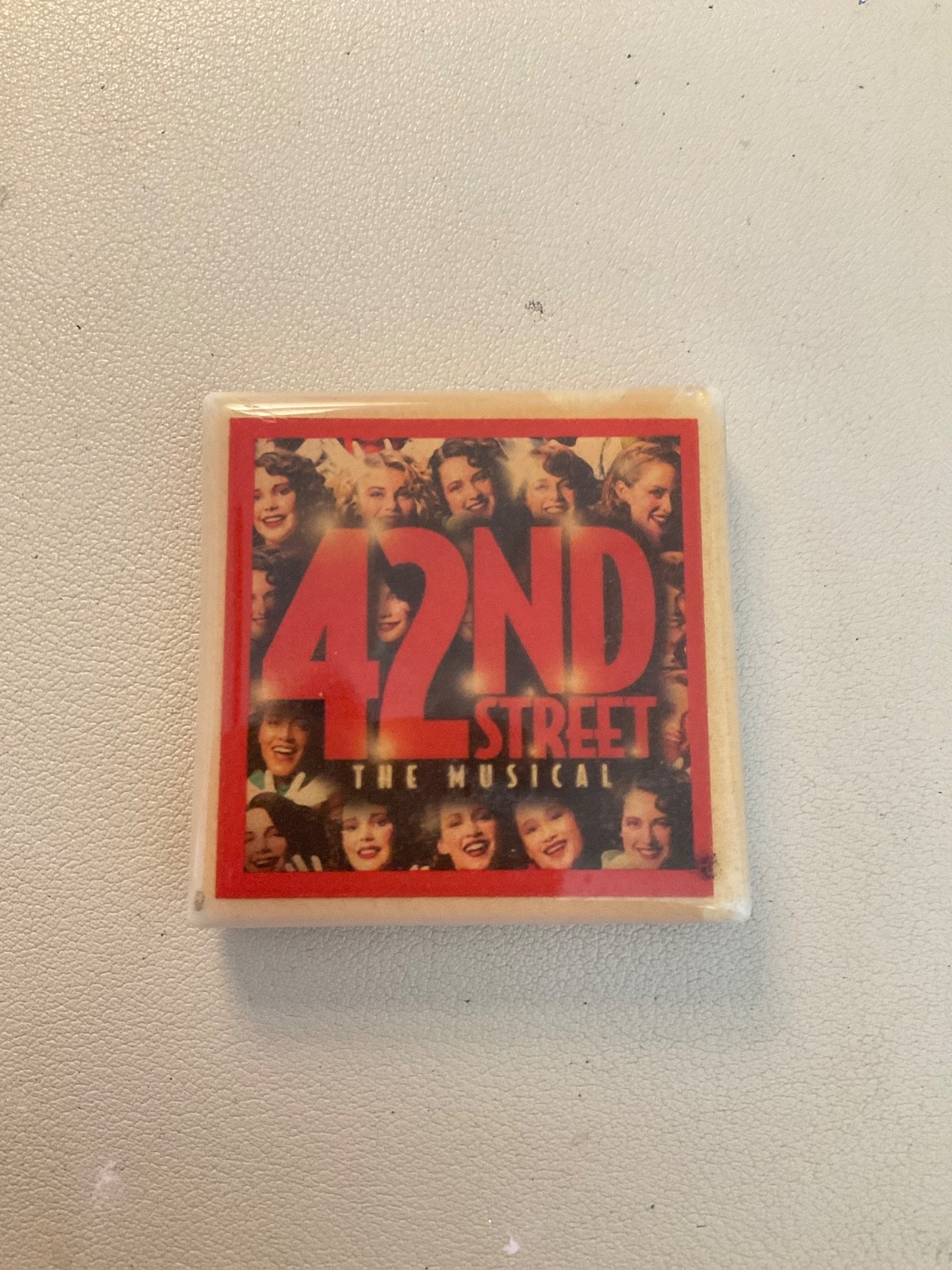 42nd STREET Broadway Musical Vintage Ceramic Tile Fridge Magnet 2 x 2”