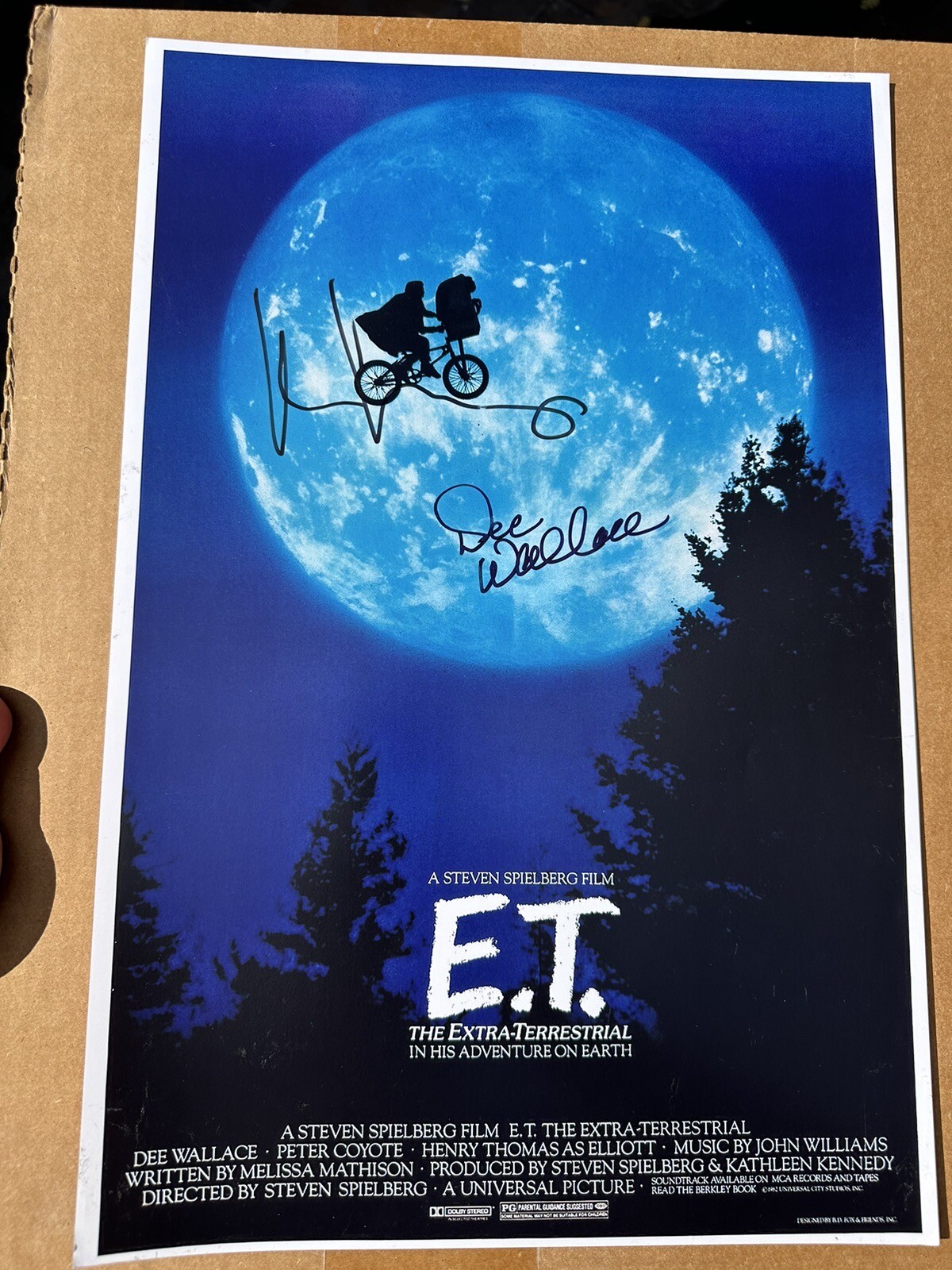 Henry Thomas Dee Wallace Signed E.T. the Extra-Terrestrial ET Autograph PROOF