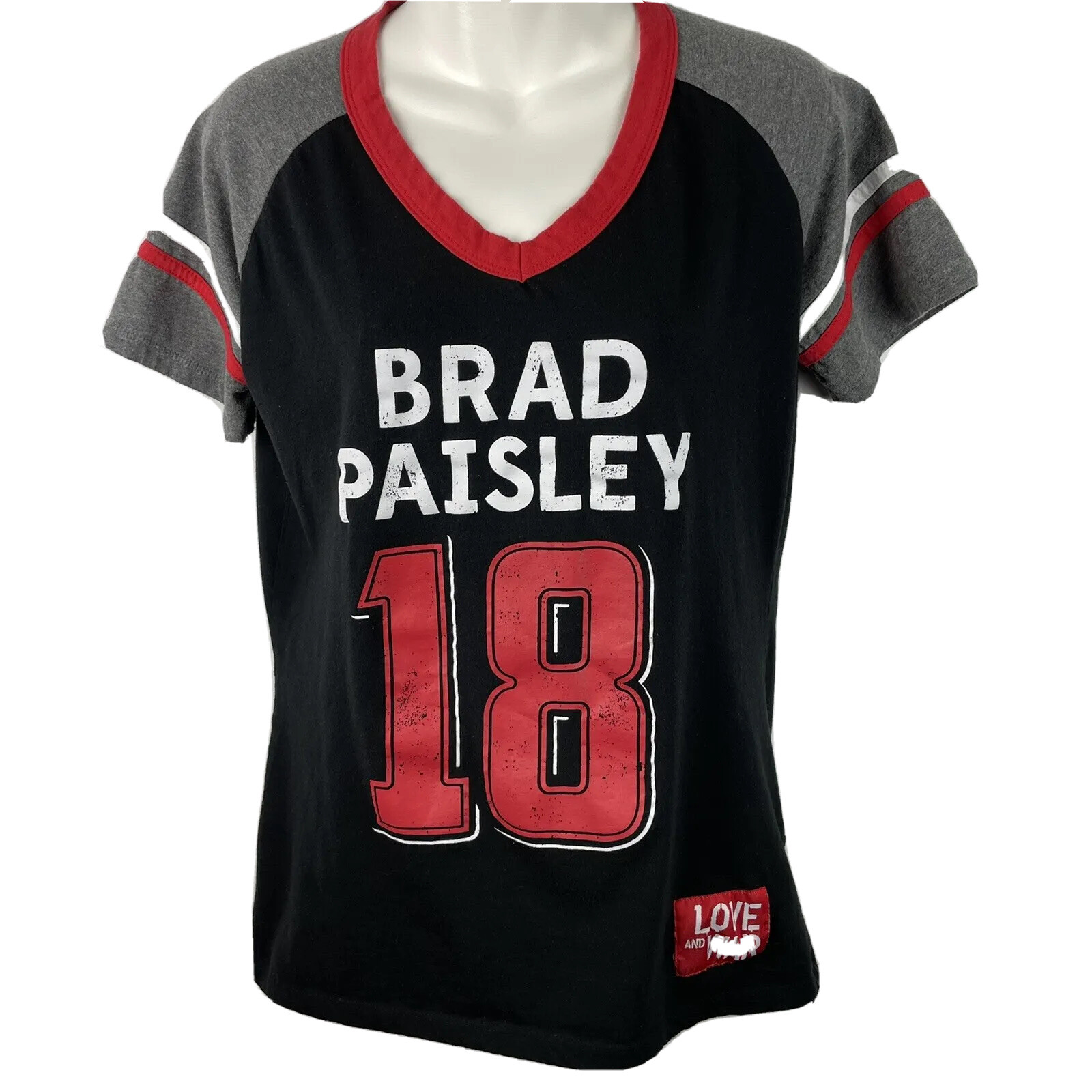 Brad Paisley 2018 Concert T Shirt Junior’s (XL) Black Cotton Blend Country Music