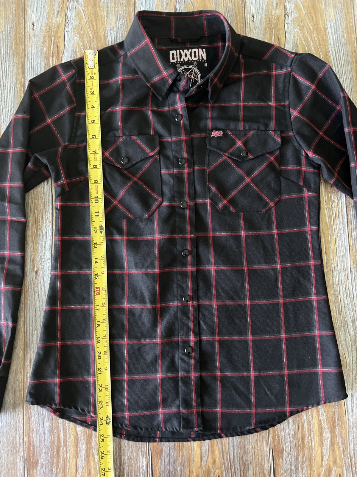 RARE Dixxon SLAYER Plaid Flannel Button-Up Long Sleeve Shirt Men’s Medium