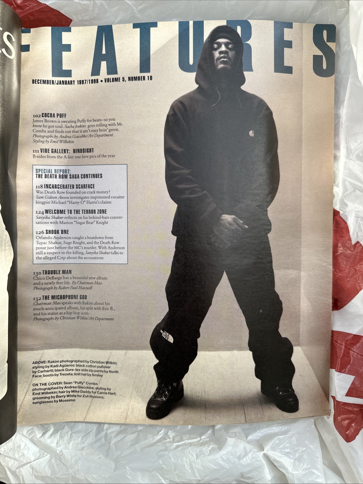 Vibe Magazine December 1997 Puffy/Biggie/Ginuwine/Rakim/Air Jordan 90’s Hip-Hop