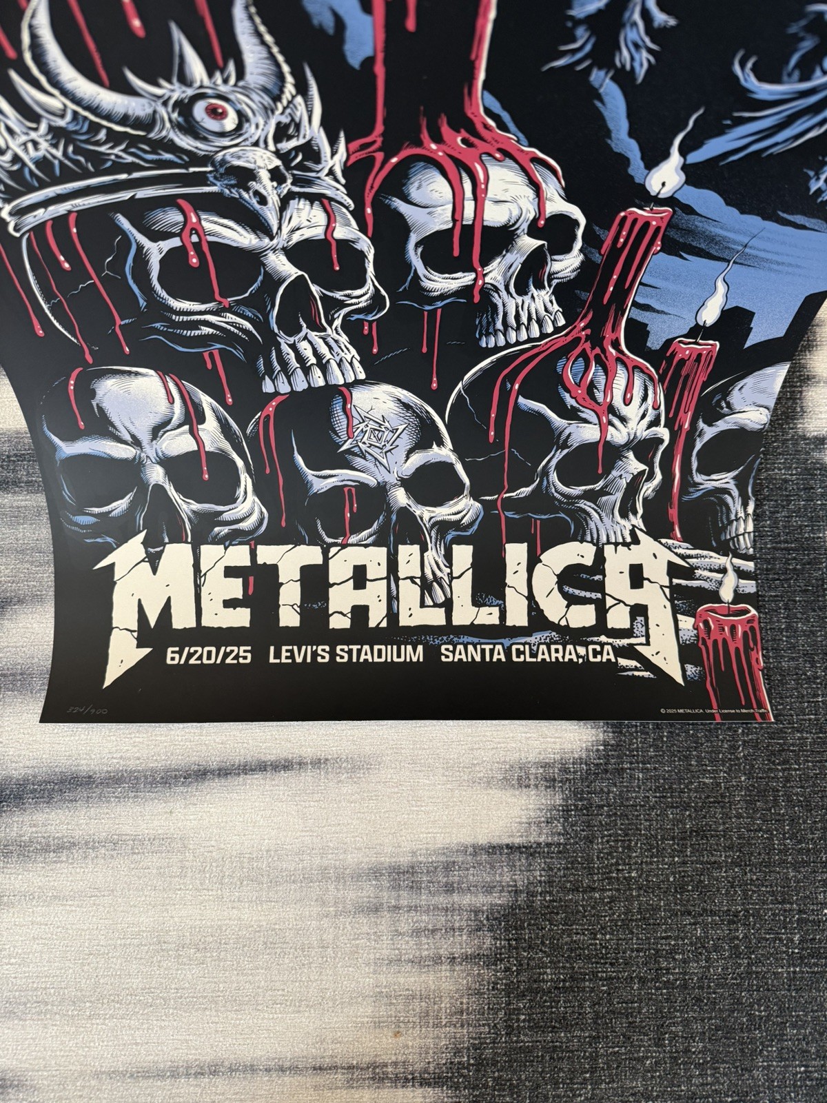 Metallica Poster Levi’s Stadium Night 1 June 20, 2025 (324/900)